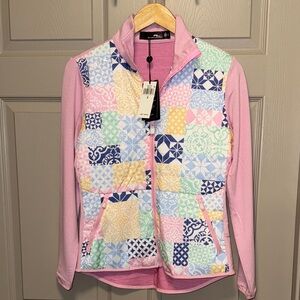 NEW RALPH LAUREN RLX BILTMORE Quilted Women’s Full Zip Jacket Golf Small Pink